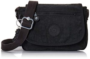 kipling women’s sabian mini crossbody, lightweight everyday purse, shoulder bag, black noir