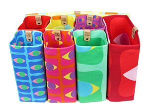 bright flagship prints, 7″ 8-pc tote set