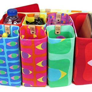 Bright Flagship Prints, 7" 8-pc Tote Set