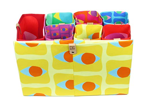 Bright Flagship Prints, 7" 8-pc Tote Set