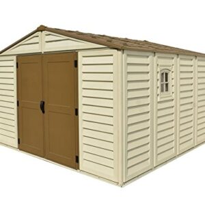 WoodBridge Plus 10 ft. x 10 ft. Vinyl Outdoor Garden Storage Shed