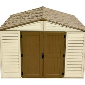 WoodBridge Plus 10 ft. x 10 ft. Vinyl Outdoor Garden Storage Shed