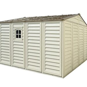 WoodBridge Plus 10 ft. x 10 ft. Vinyl Outdoor Garden Storage Shed