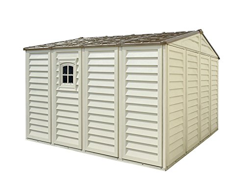 WoodBridge Plus 10 ft. x 10 ft. Vinyl Outdoor Garden Storage Shed