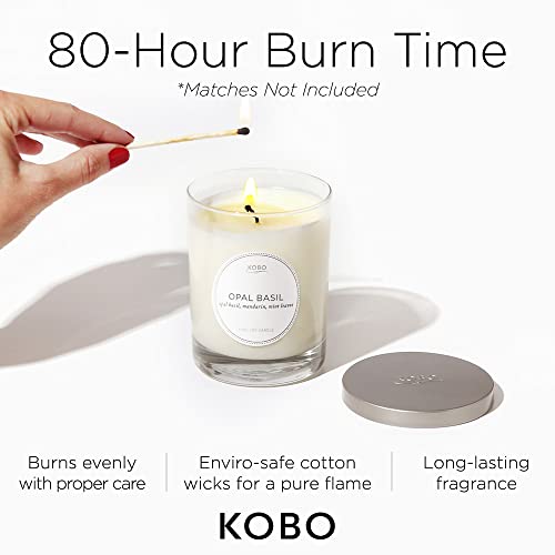 KOBO Vetiver + Shaved Vanilla Candle (11 oz) | 100% Pure Soy Candle | All Natural Scented Candle, Hand-Poured in USA | 80 Hour Long Burning Candles | Scented Candles for Home