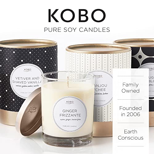 KOBO Vetiver + Shaved Vanilla Candle (11 oz) | 100% Pure Soy Candle | All Natural Scented Candle, Hand-Poured in USA | 80 Hour Long Burning Candles | Scented Candles for Home