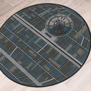 Ukonic Star Wars Galactic Empire Death Star Area Rug | 52-Inch Round Floor Rug