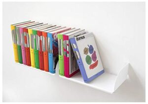 teebooks bookshelf – set of 2 shelves – steel – white – 45 x15 x 25 cm – for large format books, comics, art books