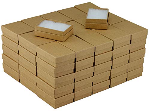 JPB Recycled Kraft Cotton Filled Jewelry Box #32 (Case of 100) 3.125 inches x 2.125 inches