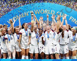 usa women’s soccer team usnwt 8×10 photo 2019 fifa world cup champions celebration