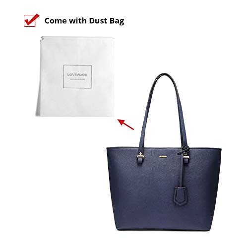 Handbags for Women Shoulder Bags Tote Satchel Hobo 3pcs Purse Set Dark Navy Blue