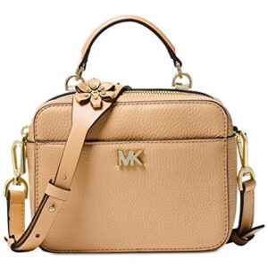 MICHAEL Michael Kors Mini Floral Leather Crossbody - Pale Gold/Butternut