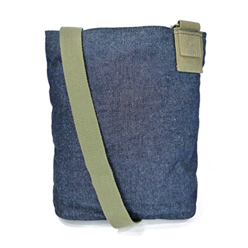 CHALA Patch Cross-Body Women Handbag, Canvas Messenger Bag, Metal Dragonfly - Denim