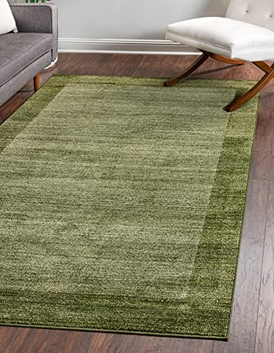 Unique Loom Del Mar Collection Area Rug-Transitional Inspired with Modern Contemporary Design, 6' 0" x 9' 0", Light Green/Beige