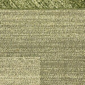 Unique Loom Del Mar Collection Area Rug-Transitional Inspired with Modern Contemporary Design, 6' 0" x 9' 0", Light Green/Beige