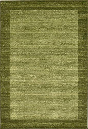 Unique Loom Del Mar Collection Area Rug-Transitional Inspired with Modern Contemporary Design, 6' 0" x 9' 0", Light Green/Beige