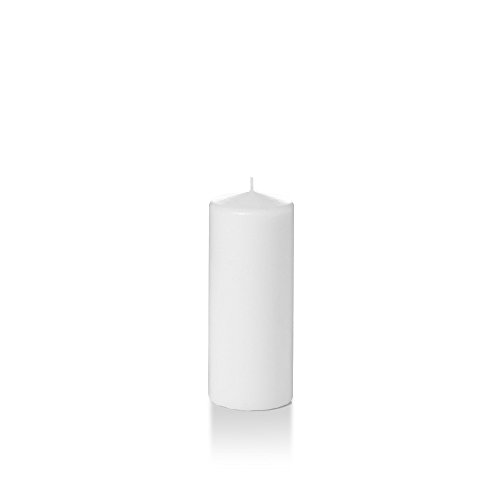 yummi 2.25" x 5" White Slim Round Pillar Candles - 4 per Pack