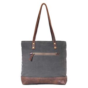 Myra Bag Blissy Upcycled Canvas & Leather Tote Bag S-1594