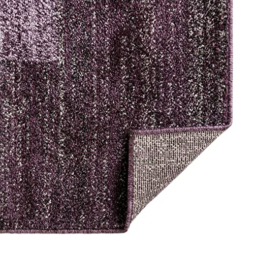 Unique Loom Del Mar Collection Area Rug-Transitional Inspired with Modern Contemporary Design, 3' 3 x 5' 3 Rectangular, Violet/Ivory