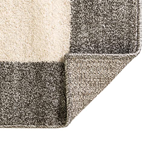 Unique Loom Del Mar Collection Area Rug-Transitional Inspired with Modern Contemporary Design, Square 8' 0" x 8' 0", Gray/Ivory