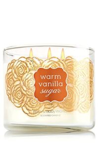 bath & body works 3 wick candle 14.5 oz warm vanilla sugar