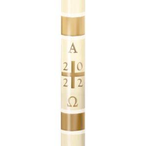 cb church supply candle will and baumer – divine light handcrafted plain paschal candle with beeswax core, 1.93 x 27-inch, no 3 special