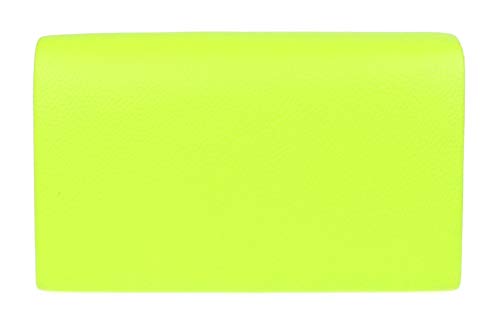 Girly HandBags Metallic Frame Clutch Bag (Neon Green)