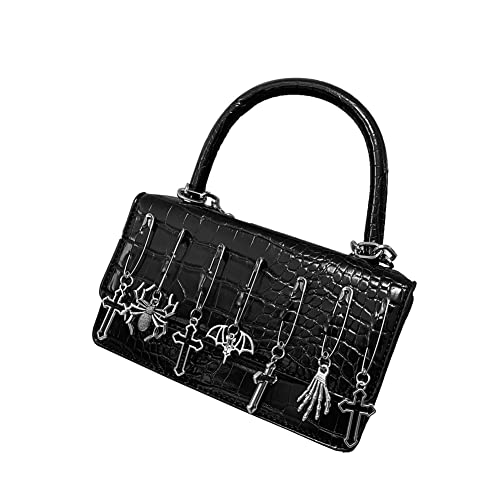 Goth Shoulder Bag Women Metal Punk Rock Mini Handbag Woman Crossbody Bags Purses(punk)