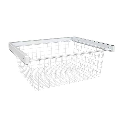 Organized Living freedomRail Reveal Wire Basket - White