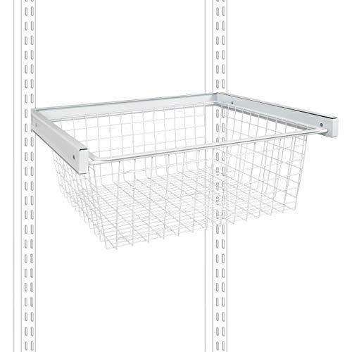 Organized Living freedomRail Reveal Wire Basket - White