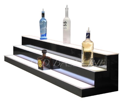 LED Lighted Bar Liquor Shelf 3 Step 56"