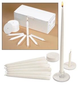 church vigil devotional unscented 1/2 x 4 1/4 inch white candle with drip protector – 100 per box