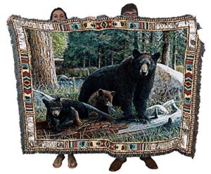 pure country weavers new discoveries blanket by kevin daniel – wildlife lodge cabin gift tapestry throw woven from cotton – made in the usa (72×54)