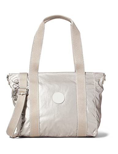 Kipling ASSENI S Small Tote with Detachable Shoulder Strap - Metallic Glow