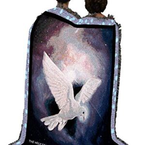 Pure Country Weavers The Holy Spirit Descended on Him Blanket by Stephen Sawyer - Scriptures - Luke 3:22 - Religious Gift Tapestry Throw Woven from Cotton - Made in The USA (72x54)
