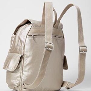 Kipling Women's City Pack S Backpack Handbag, Silver (Metallic Glow), One Size