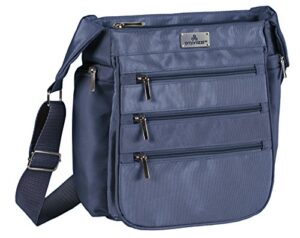 organizzi™ cross-body daybag with rfid protection – assorted colors (navy)