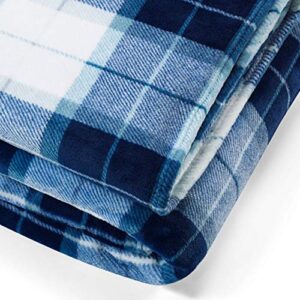 Nautica - Queen Blanket, Plush Fleece Bedding, Super Soft & Lightweight Home Decor (Northsail Blue, Queen)