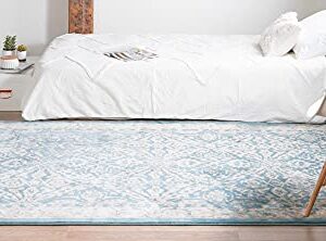 Unique Loom Oslo Collection Traditional Botanical Teal Area Rug (5' x 8')