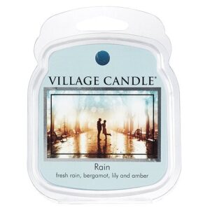 village candle rain wax melts flameless fragrance, 2.2 oz, traditions collection, blue