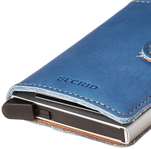 Secrid Mini Wallet Genuine Leather Indigo 3 Safe Card Case max 12 cards