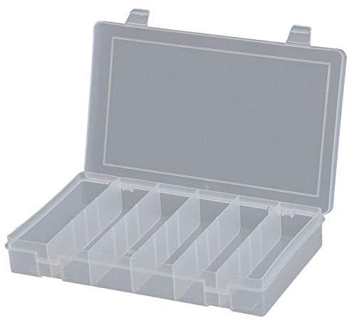DURHAM Plastic Divider Box - 11x6-3/4 x1-3/4" - (6) Compartments - (5) Dividers