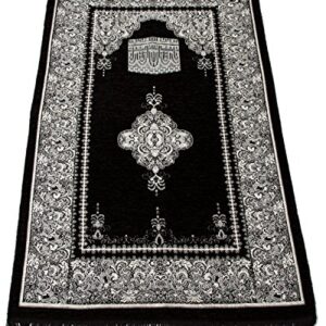 Sajda Rugs Prayer Rug - Turkish, Black, Size Length: 48 Inches | Width: 30