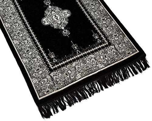 Sajda Rugs Prayer Rug - Turkish, Black, Size Length: 48 Inches | Width: 30