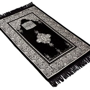 Sajda Rugs Prayer Rug - Turkish, Black, Size Length: 48 Inches | Width: 30