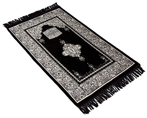 Sajda Rugs Prayer Rug - Turkish, Black, Size Length: 48 Inches | Width: 30