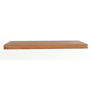 AquaTeak 30" Moa Teak Flat Wall Shelf