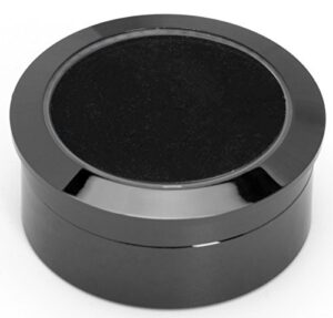 mini diameter 1.3 inch loose diamond or gemstone display box case holder show container metal (black-1.3×0.5 inch)