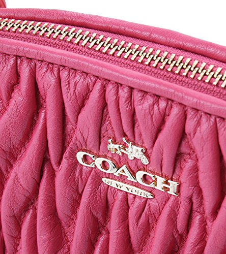 COACH Small Kelsey Satchel in Gathered Twist Leather in Dahlia F37081 IMDUL