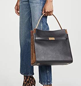 Tory Burch Women's Lee Radziwill Double Bag, Black, One Size